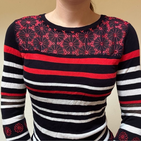Desigual Striped Black and Red knit long sleeve - Picture 9 of 14
